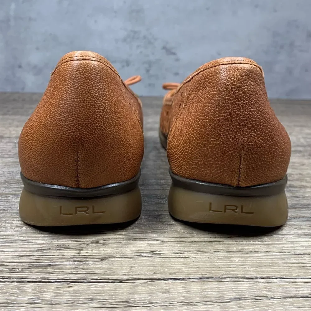 LAUREN Ralph Lauren NIA Goat Leather Loafers Size 5 Women’s/Youth Girl 3 Flats‎